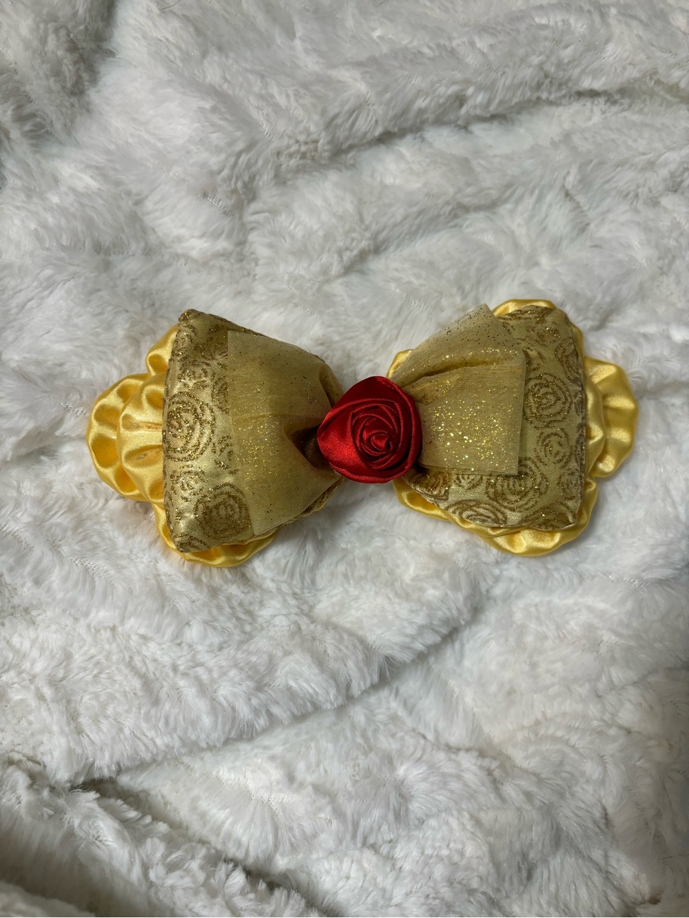 Disney Swap Your Bow Belle Beauty And The Beast Bow For Headband Or Hair Clip